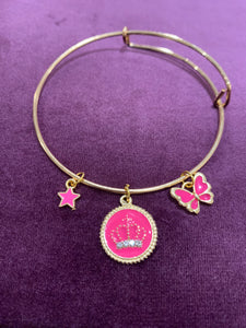 Gold Charm Bangle Bracelet