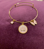 Load image into Gallery viewer, Gold Charm Bangle Bracelet
