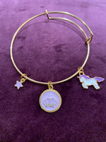 Load image into Gallery viewer, Gold Charm Bangle Bracelet
