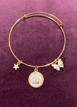 Load image into Gallery viewer, Gold Charm Bangle Bracelet
