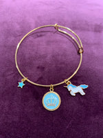 Load image into Gallery viewer, Gold Charm Bangle Bracelet
