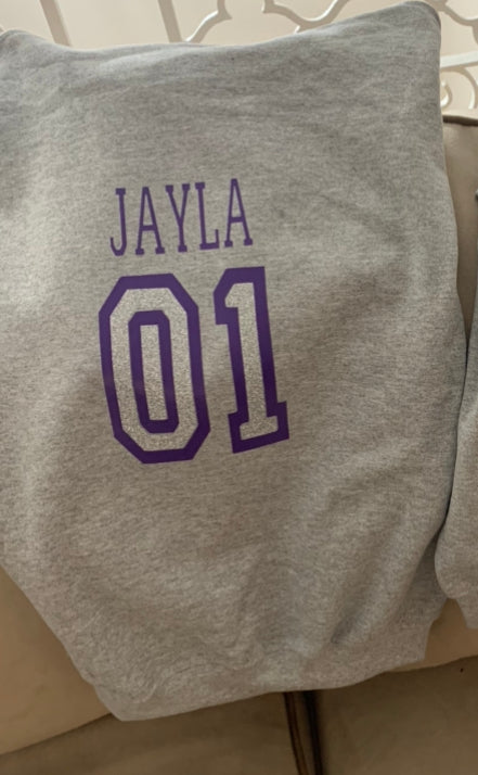 JDK Varsity Pullover Hoodie -  Grey w/Purple Logo