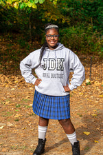 Load image into Gallery viewer, JDK Varsity Pullover Hoodie -  Grey w/Black Logo
