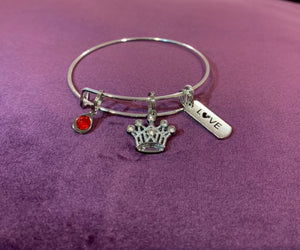 Silver Inspirational Charm Bangle