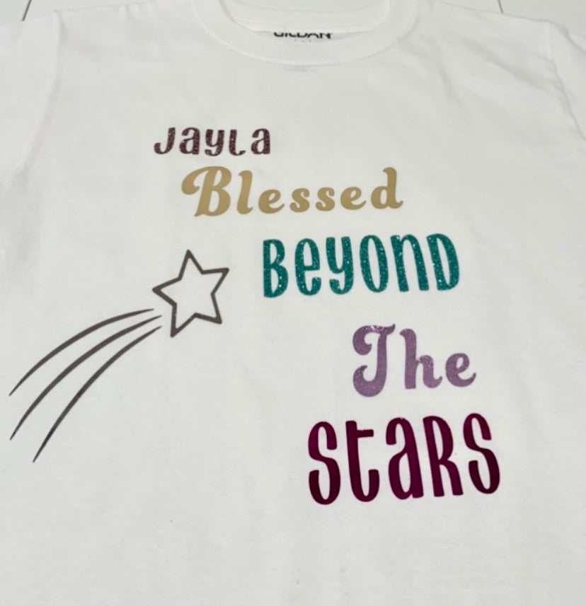 Blessed Beyond The Stars T-Shirt (Personalized)