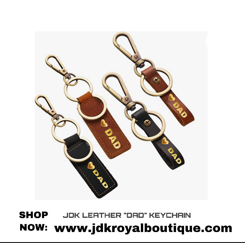 JDK “DAD” Leather Keychain