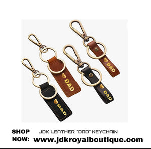 JDK “DAD” Leather Keychain