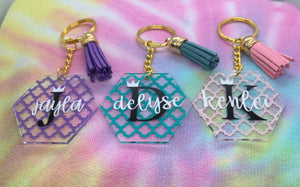 Princess Monogram Keychains