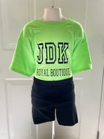 Load image into Gallery viewer, Neon Logo Tee &amp; Biker Short Set (YOUTH)
