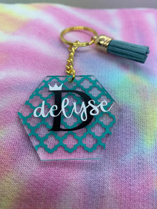 Princess Monogram Keychains