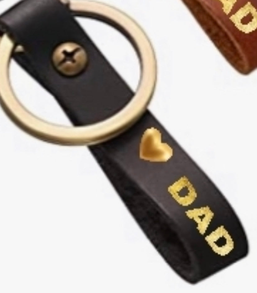 JDK “DAD” Leather Keychain