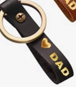 Load image into Gallery viewer, JDK “DAD” Leather Keychain
