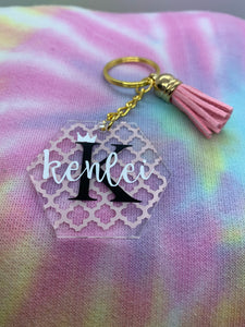 Princess Monogram Keychains