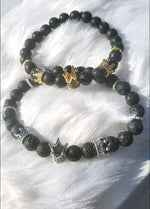 Load image into Gallery viewer, HE IS KING Multi-Crown Beaded Bracelets
